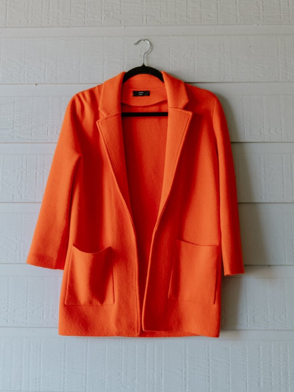 J Crew 365 Sophie Open-Front Sweater Blazer in Vibrant Orange